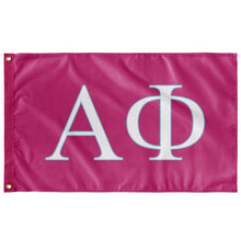 Load image into Gallery viewer, Alpha Phi Sorority Flag - Barbie Pink, White &amp; Aqua