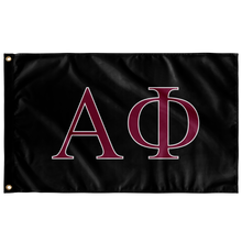Load image into Gallery viewer, Alpha Phi Sorority Flag - Black, Bordeaux &amp; White