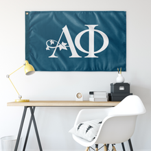 Load image into Gallery viewer, Alpha Phi Wall Flag - Blue
