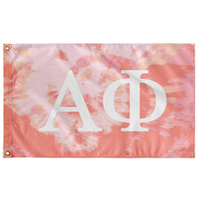 Load image into Gallery viewer, Alpha Phi Tie-Dye Coral Flag