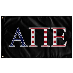 Alpha Pi Epsilon USA Flag - Black