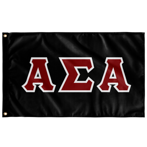 Alpha Sigma Alpha Greek Block Flag 