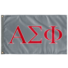 Load image into Gallery viewer, Alpha Sigma Phi Fraternity Flag - Stone, Cardinal &amp; White