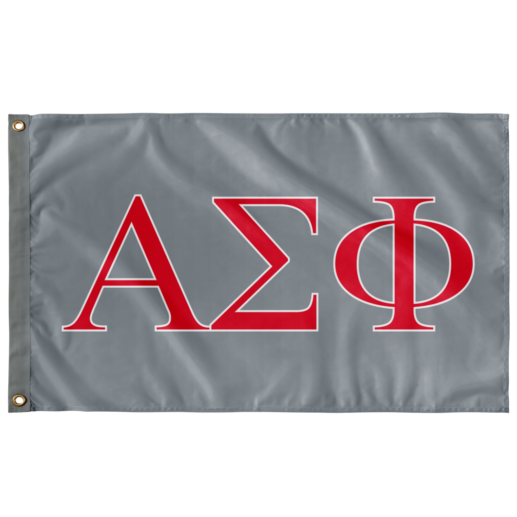 Alpha Sigma Phi Fraternity Flag - Stone, Cardinal & White