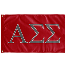 Load image into Gallery viewer, Alpha Sigma Sigma Fraternity Flag - Red, Silver Grey &amp; White