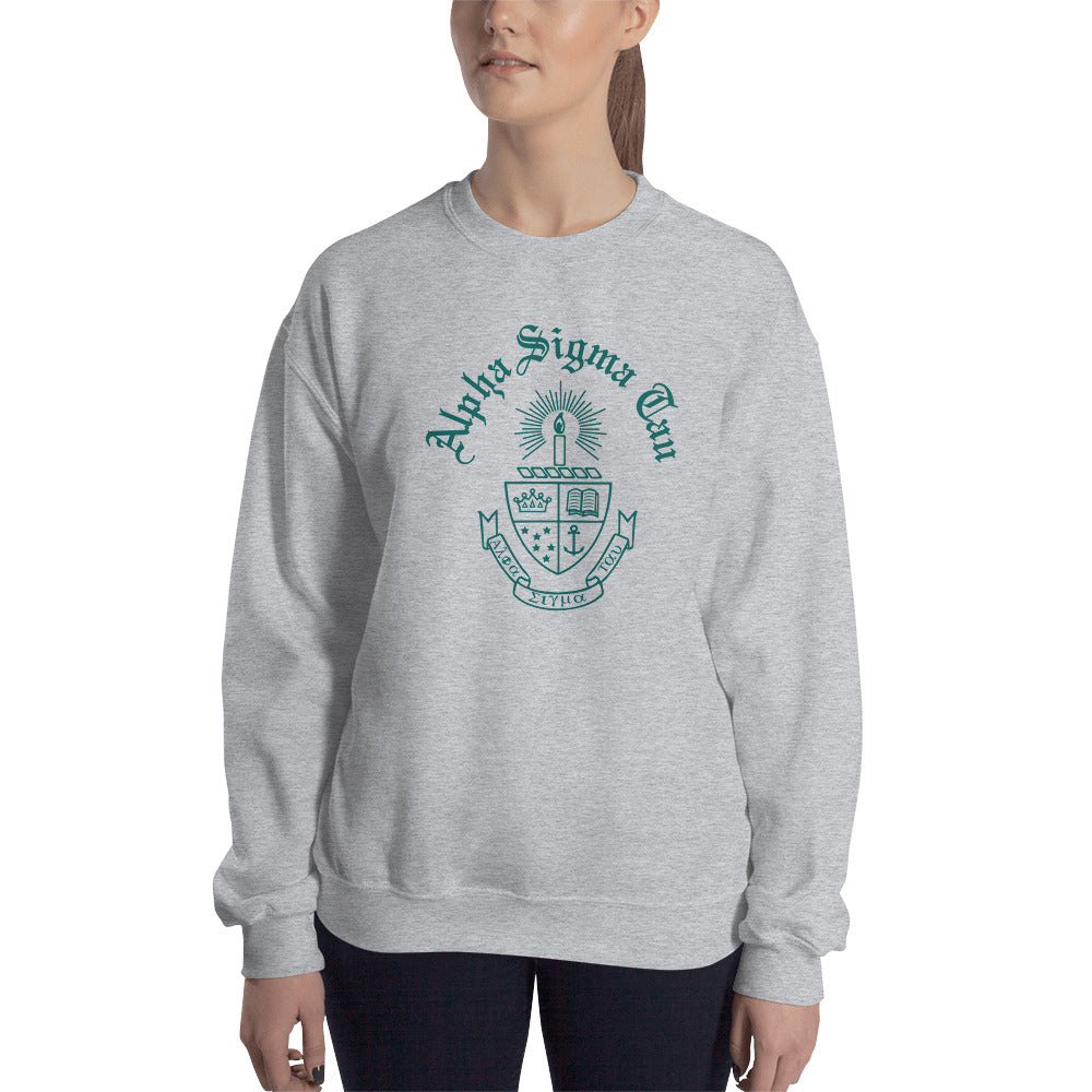 Alpha Sigma Tau Crest Sweatshirt - Main Image