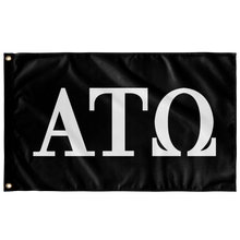 Load image into Gallery viewer, Alpha Tau Omega Fraternity Flag - Black &amp; White