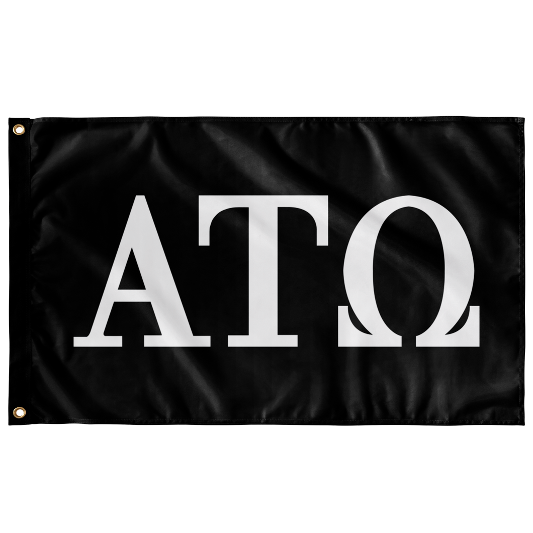 Alpha Tau Omega Fraternity Flag - Black & White