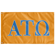 Load image into Gallery viewer, Alpha Tau Omega Fraternity Flag - Gold, Blue &amp; White