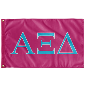 Alpha Xi Delta Pink and Blue Wall Flag - Sorority Banners