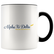Load image into Gallery viewer, alpha xi delta coffee cup - sorority mug - alpha xi delta logo mug - designergreek2