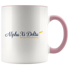 Load image into Gallery viewer, alpha xi delta coffee mug - pink handle