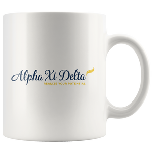 alpha xi delta coffee mug - white handle