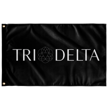 Load image into Gallery viewer, Tri Delta Logo Sorority Flag - Black &amp; White
