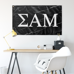 Sigma Alpha Mu - Black Marble Flag