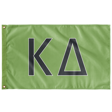 Load image into Gallery viewer, Kappa Delta Sorority Flag - Light Olive, Charcoal &amp; White