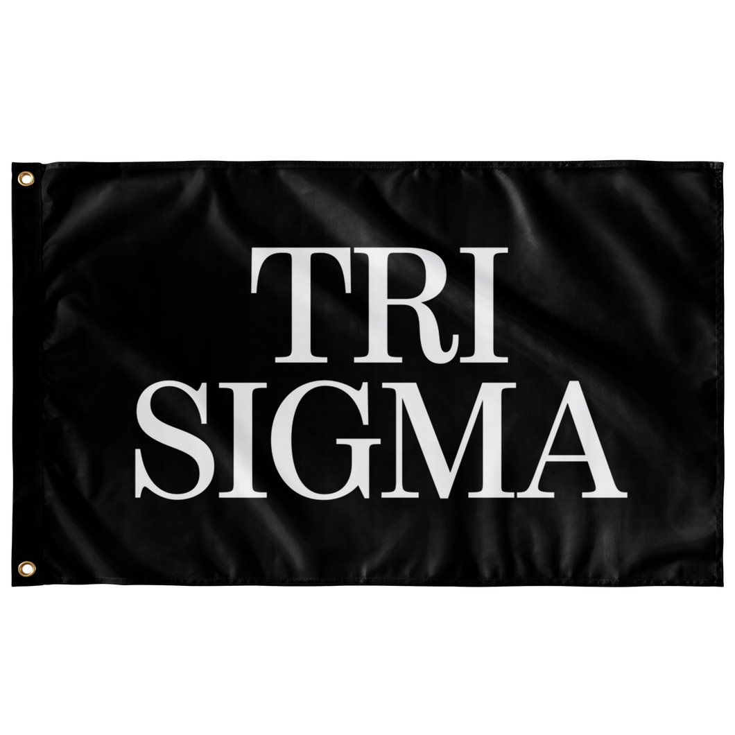 Tri Sigma Sorority Flag - Black & White