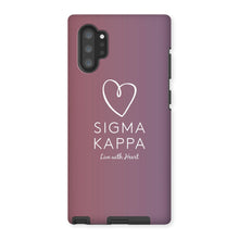 Load image into Gallery viewer, Sigma Kappa Live With Heart Gradient Tough Phone Case