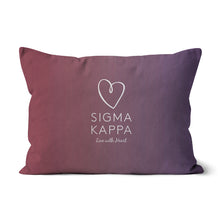 Load image into Gallery viewer, Sigma Kappa Live With Heart Gradient Cushion