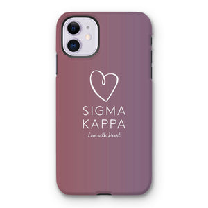 Sigma Kappa Live With Heart Gradient Tough Phone Case