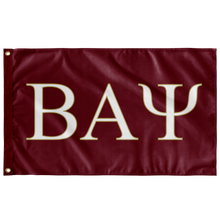 Load image into Gallery viewer, Beta Alpha Psi Fraternity Flag - Foliage Rose, White &amp; Flax Gold