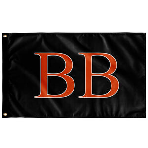 Beta Beta Fraternity Flag - Black, Orange & White