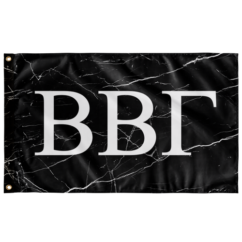 Beta Beta Gamma Black Marble Flag