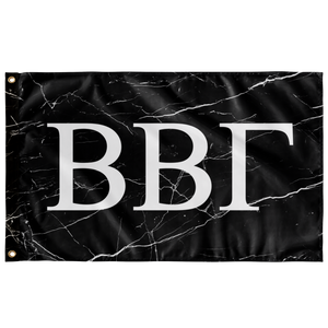 Beta Beta Gamma Black Marble Flag