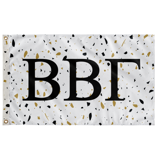 Beta Beta Gamma Terrazzo Gold Sorority Flag