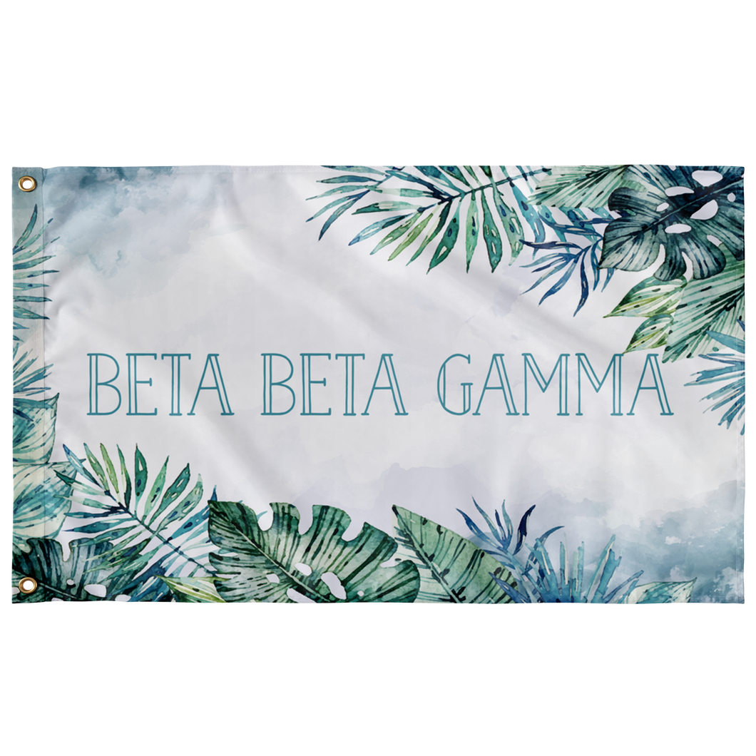 Beta Beta Gamma Tropical Teal Greek Flag