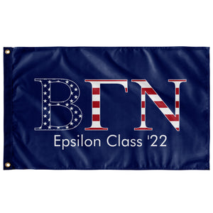 Beta Gamma Nu Epsilon Class '22 USA Flag - Blue