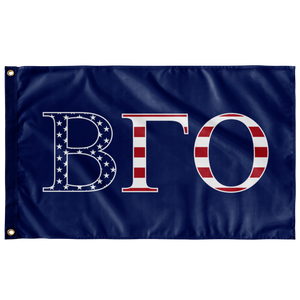 Beta Gamma Omicron USA Flag - Blue