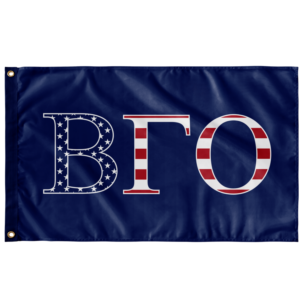 Beta Gamma Omicron USA Flag - Blue