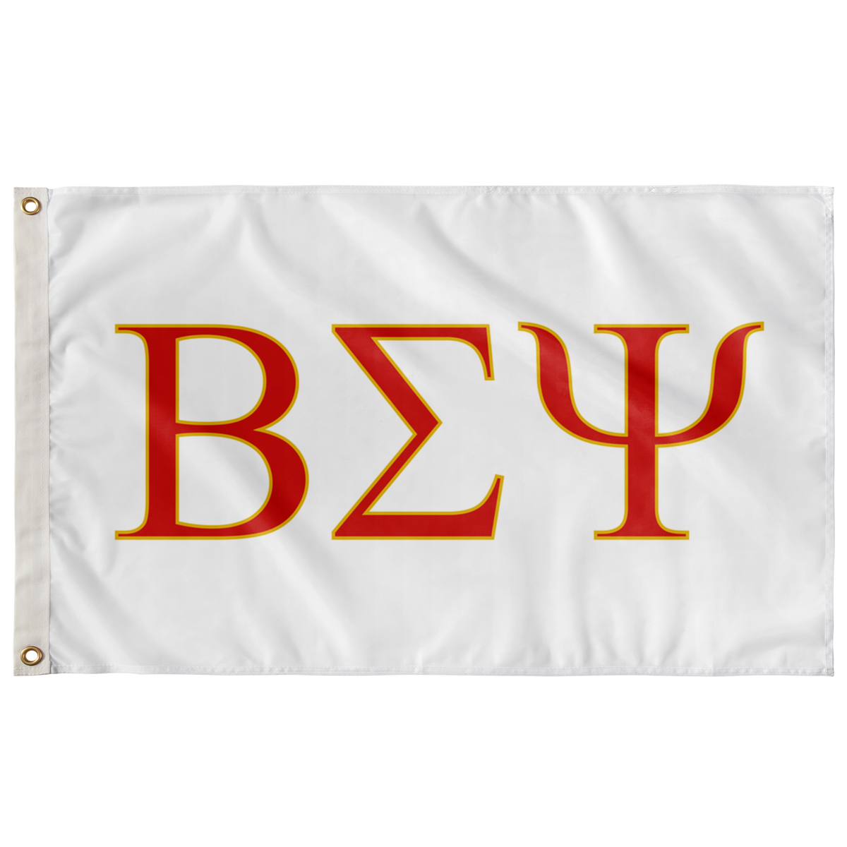 Beta Sigma Psi Fraternity Flag White Cardinal Red And Gold Designergreek2 5137