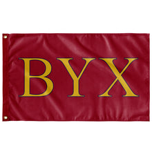 Load image into Gallery viewer, Beta Upsilon Chi Fraternity Flag - Red, Light Gold &amp; Purple