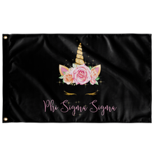 Load image into Gallery viewer, Phi Sigma Sigma Unicorn Girl Sorority Flag