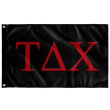 Load image into Gallery viewer, Tau Delta Chi Fraternity Flag - Black &amp; Red