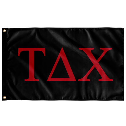 Tau Delta Chi Fraternity Flag - Black & Red