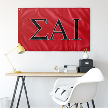 Load image into Gallery viewer, Sigma Alph Iota Sorority Flag - Red, Black &amp; White
