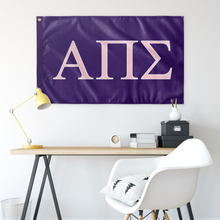 Load image into Gallery viewer, Alpha Pi Sigma Sorority Flag - Purple, Pastel Pink &amp; White