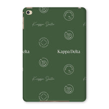 Load image into Gallery viewer, Kappa Delta Step Pattern Tablet Case - Dark Olive
