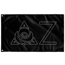 Load image into Gallery viewer, Delta Zeta Icon Sorority Flag - Black &amp; White Outline