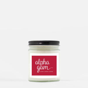 Alpha Gam Hand Poured Scented Candle