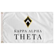 Load image into Gallery viewer, Kappa Alpha Theta Vertical Logo Flag - White