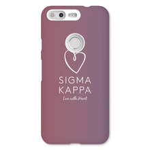 Load image into Gallery viewer, Sigma Kappa Live With Heart Gradient Snap Phone Case