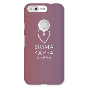 Sigma Kappa Live With Heart Gradient Snap Phone Case