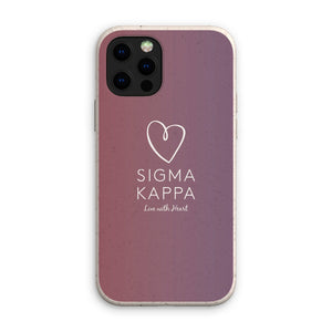 Sigma Kappa Live With Heart Gradient Eco Phone Case