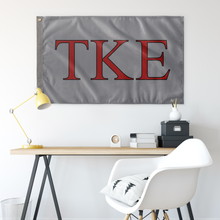 Load image into Gallery viewer, Tau Kappa Epsilon Fraternity Flag - Gray, Red &amp; Black