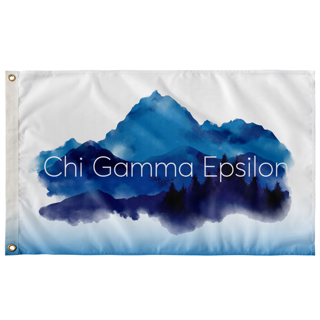 Chi Gamma Epsilon Blue Mountain Flag