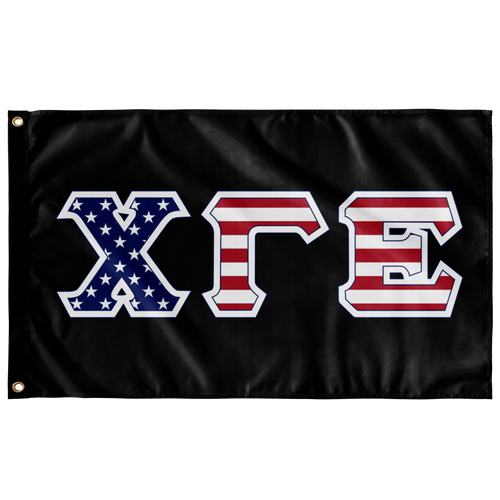 Chi Gamma Epsilon American Flag - Black